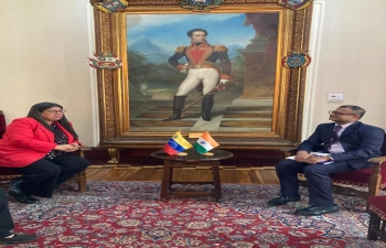 Ambassador Ashok Babu met with H.E. Mrs. Tatiana Pugh, Vice Foreign Minister for Asia on Thu, 11 Jan. 2024. They discussed a range of subjects and reaffirmed their commitment to further strengthening the warm and friendly relations between the two countries.